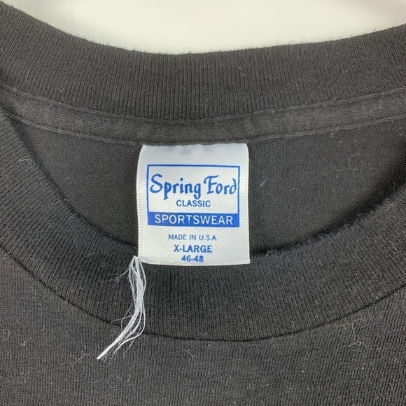 VINTAGE Neil Diamond Spring Ford Classic Black Yellow Tee T-Shirt XL - Picture 3 of 4